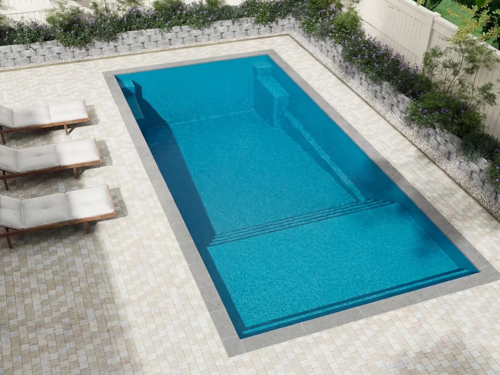 A relaxed Australian backyard layout — equal parts swim, lounge, and gather.